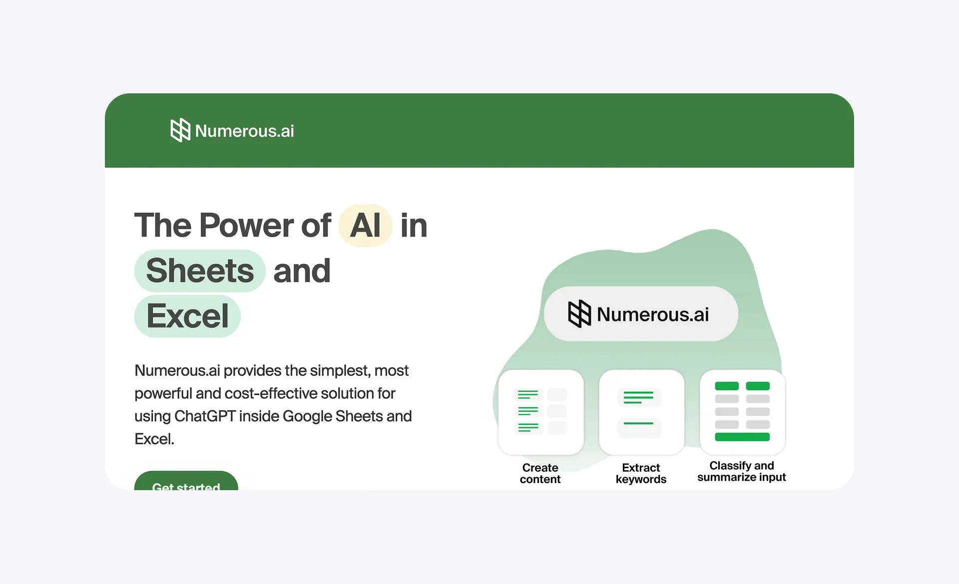 ai for everyone, ai for spreadsheet